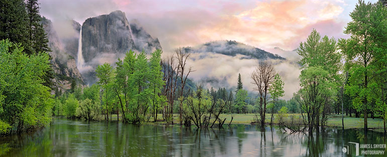 Yosemite Falls, Cloudy Sunrise