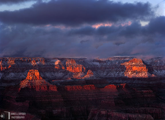 Sunset after Snowstorm, Yavapai Point